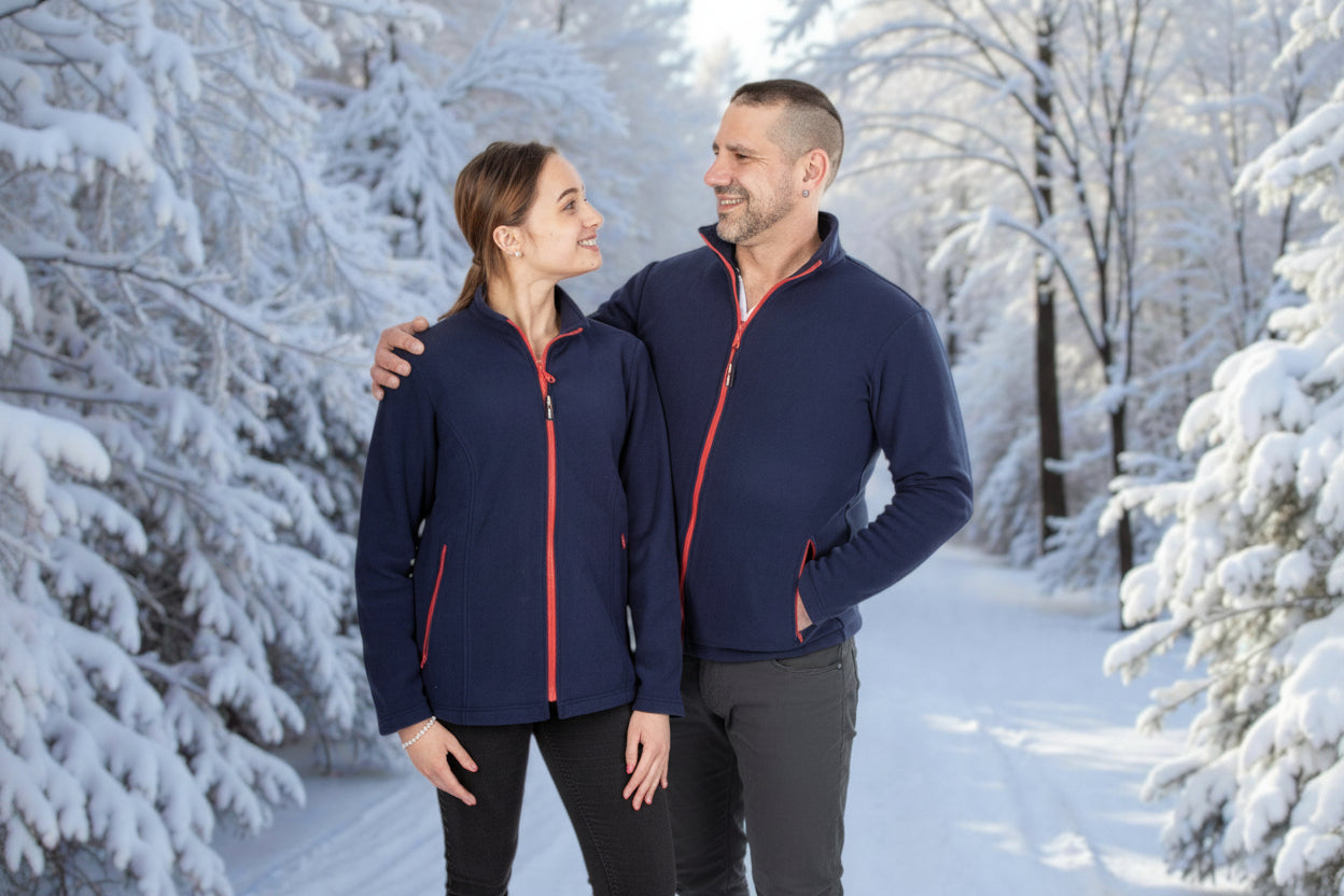 Fleecejacken als Berufsbekleidung für Damen & Herren (XS–6XL) – in Firmenfarbe | made in Germany