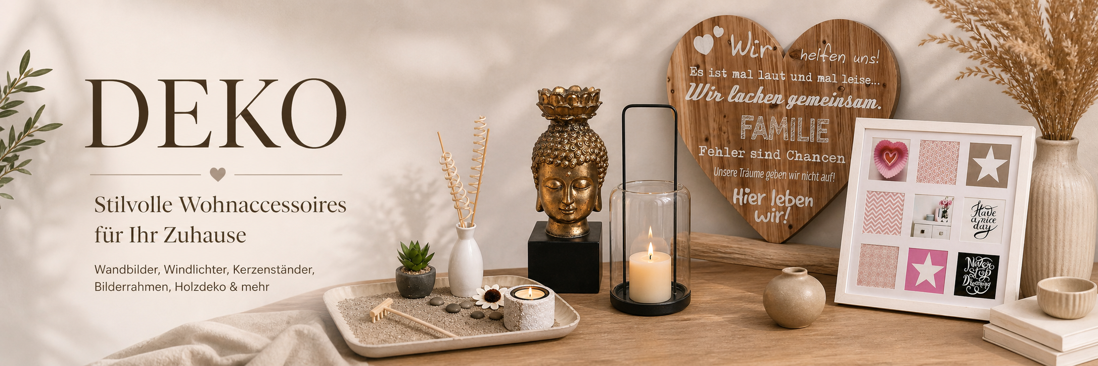 Stilvolle Wanddeko, Windlichter, Wandbilder & Wohnaccessoires