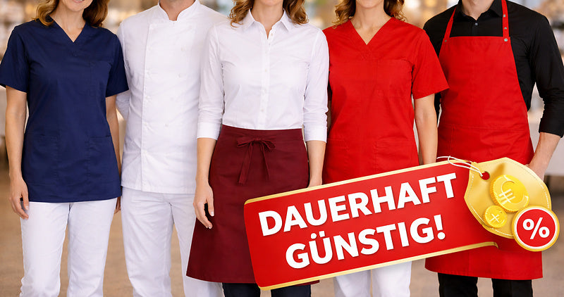 Basic Kollektion – Dauerhaft günstige Berufsbekleidung für Service, Pflege, Hausärzte, Catering