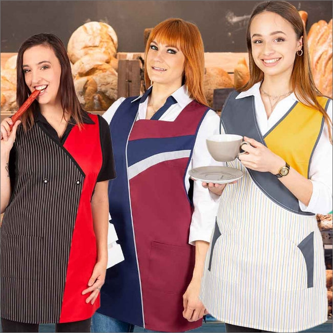 Überwurfschürzen kaufen – funktionale Schürzen für Gastronomie, Bäckerei, Metzgerei &amp; Service