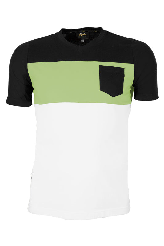 Herren T-Shirt Lex_Black & White mit Brusttasche