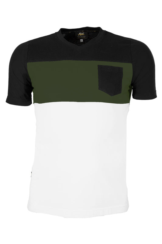 Herren T-Shirt Lex_Black & White mit Brusttasche