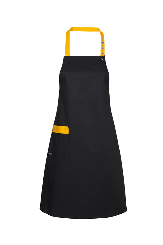 Hochwertige, einfache Latzschürze Abu Dhabi_Black Edition von Enrico Wieland Berufsmode