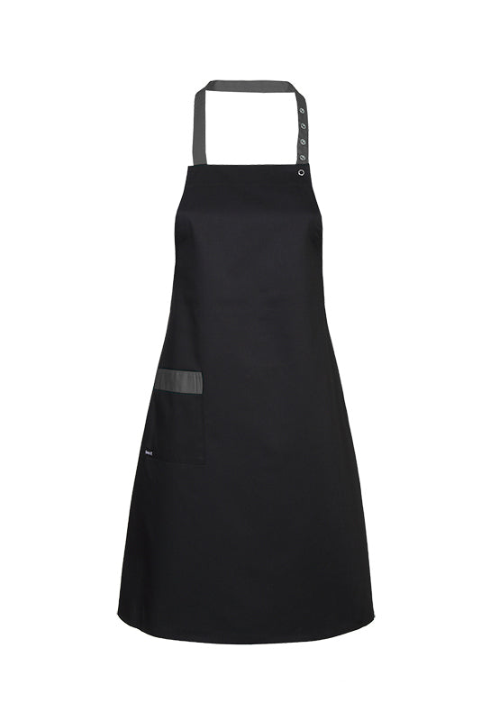Hochwertige, einfache Latzschürze Abu Dhabi_Black Edition von Enrico Wieland Berufsmode