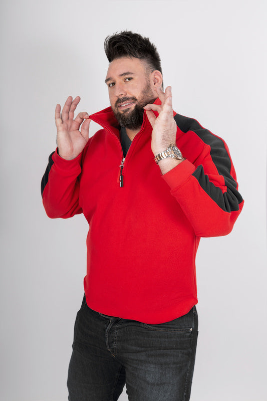 Fleece Pulli Africa in Rot