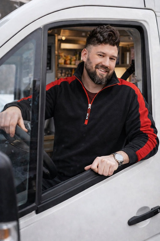 Fleece Pullover Africa_Black Edition with Half-Zip