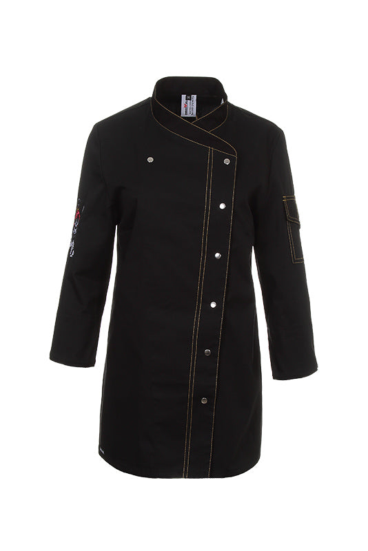 Damenkochjacke Alessia_Spicy Butcher Edition in Schwarz
