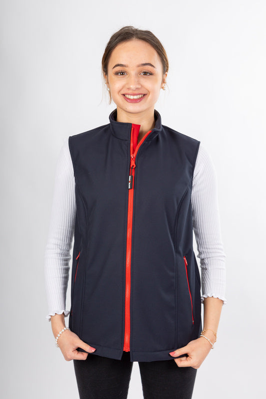 Damen Softshellweste Anouka_Norwegian Collection in blau / rot