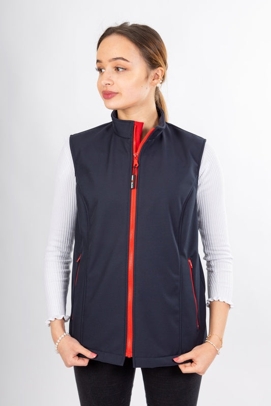 Damen Softshellweste Anouka_Norwegian Collection in blau / rot