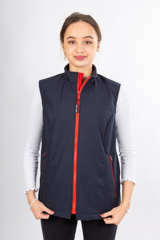 Damen Softshellweste Anouka_Norwegian Collection in blau / rot