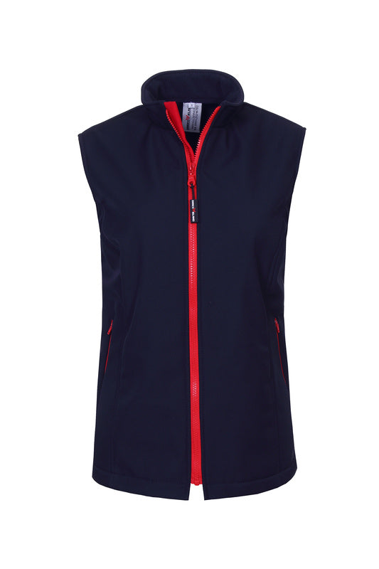 Damen Softshellweste Anouka_Norwegian Collection in blau / rot