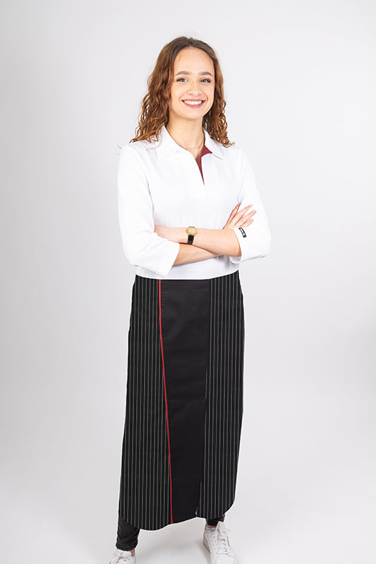 Bistroschürze Bozen_Serie 129 von Enrico Wieland Berufsbekleidung mit Gehschlitz