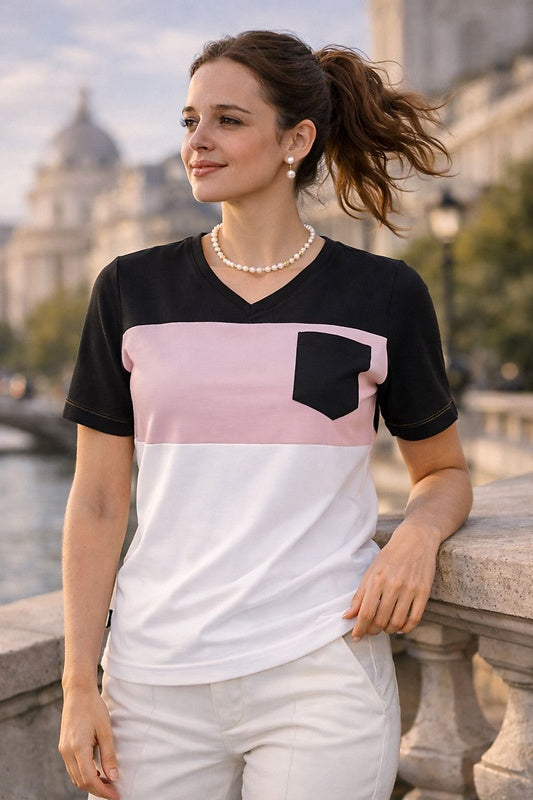 Women's T-shirt Lexa with chest pocket