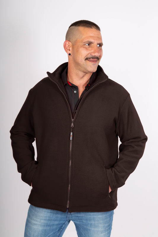 Herren Fleecejacke Elliot in Braun