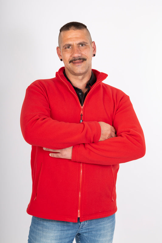 Herren Fleecejacke Elliot in Rot