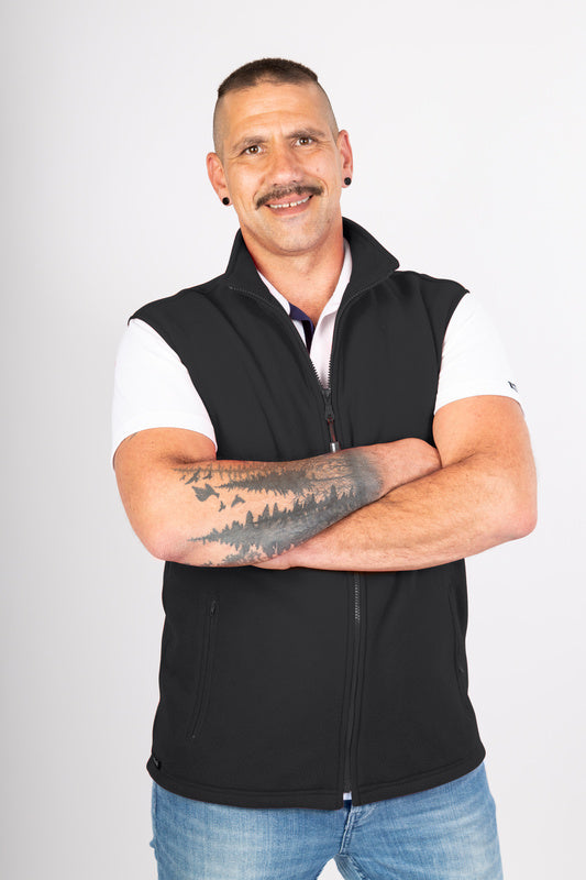 Herren Fleeceweste Elviro in Dunkelgrau