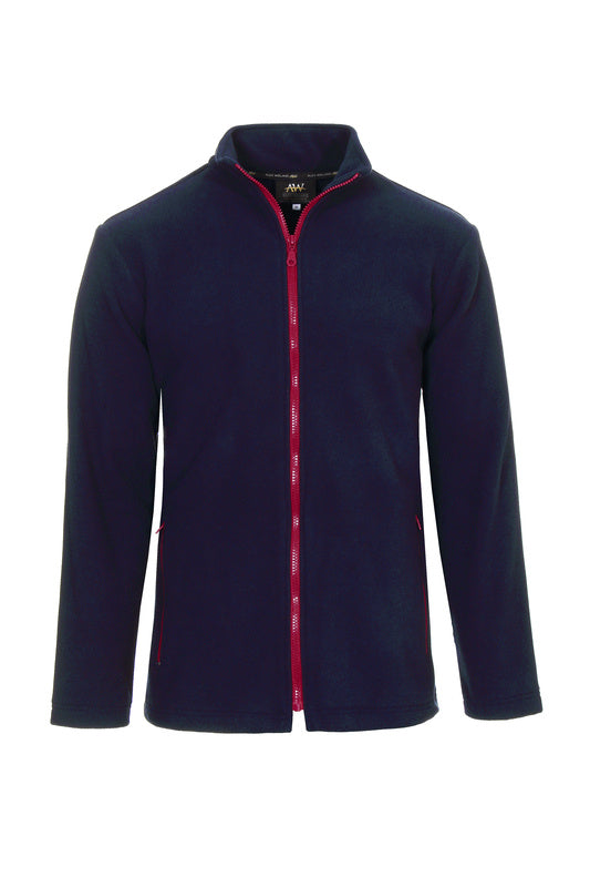 Herren Fleecejacke Emilio_Navy Edition mit rotem Reißverschluss