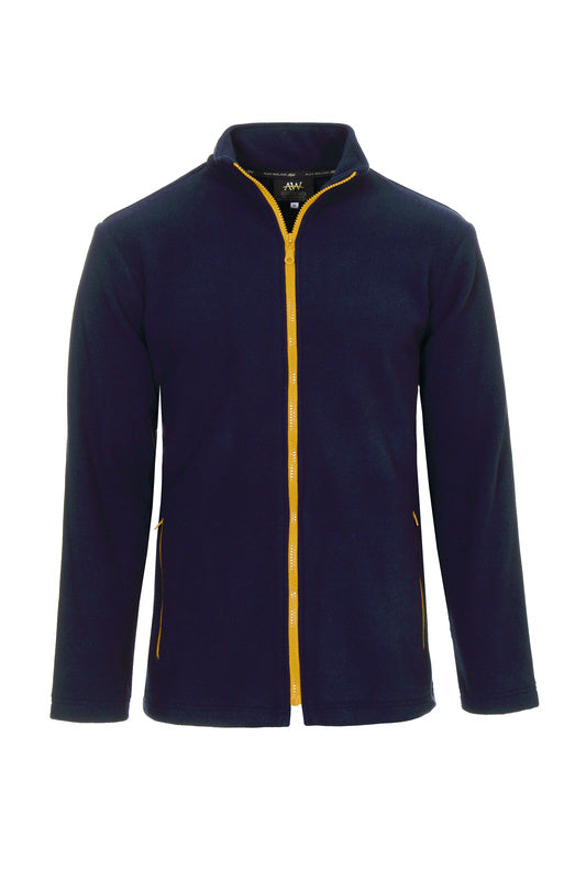 Herren Fleecejacke Emilio_Navy Edition mit gelben Reißverschluss