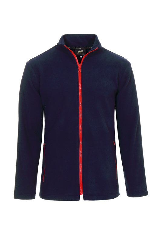 Herren Fleecejacke Emilio_Navy Edition mit rotem Reißverschluss