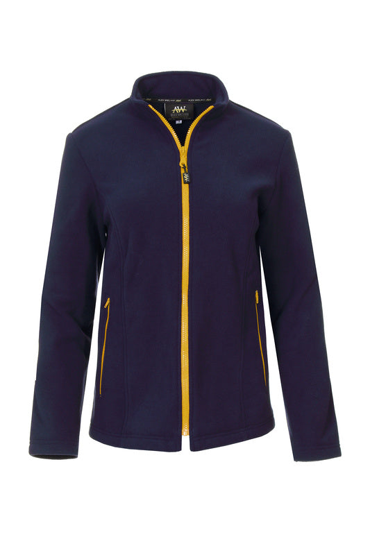 Damen Fleecejacke Emma_Navy Edition mit gelben Reißverschluss