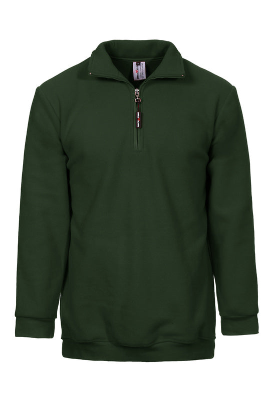 Half-zip Fleece Pullover Europa in Dunkelgrün