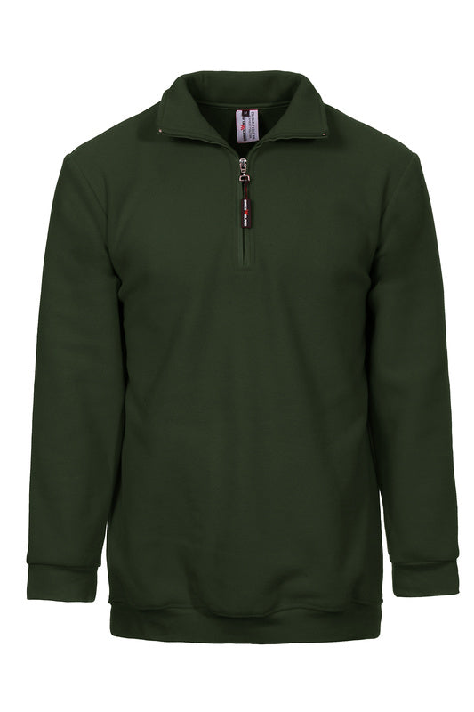 Half-zip Fleece Pullover Europa in Dunkelgrün
