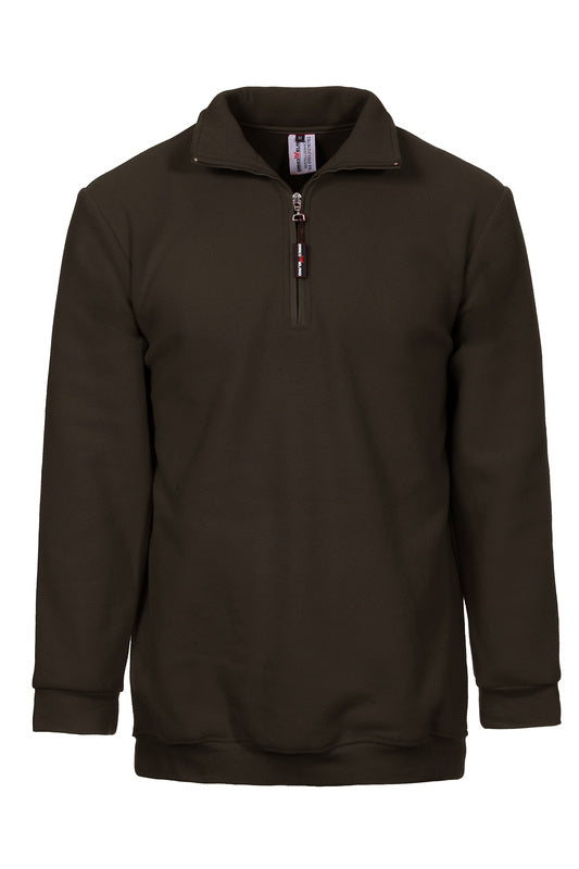 Half-zip Fleece Pullover Europa in Braun