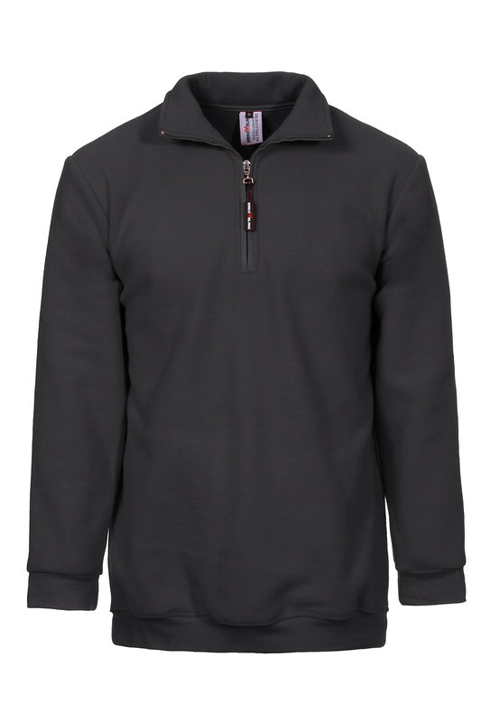 Half-zip Fleece Pullover Europa in Dunkelgrau