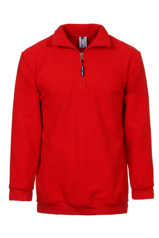 Half-zip Fleece Pullover Europa in Rot