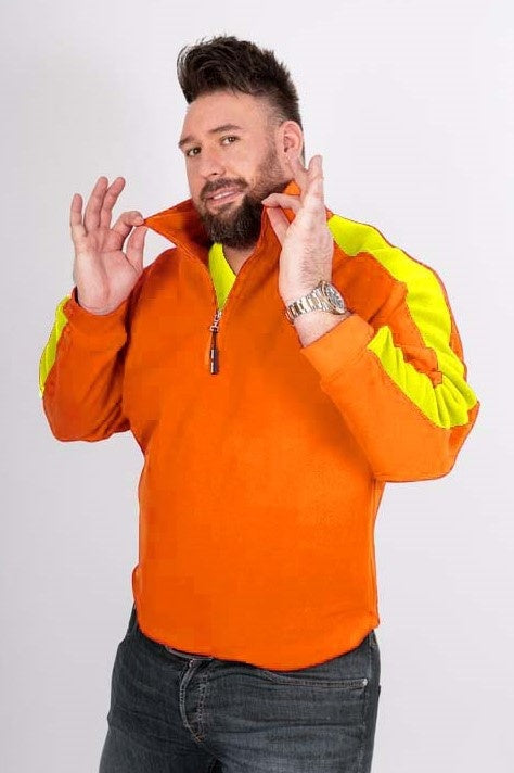 Fleece Pulli Africa_Signal Edition in Warnfarbe