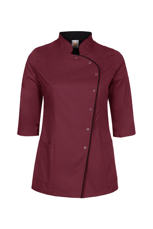 Damenkochjacke Hiara in bordeauxrot von Enrico Wieland