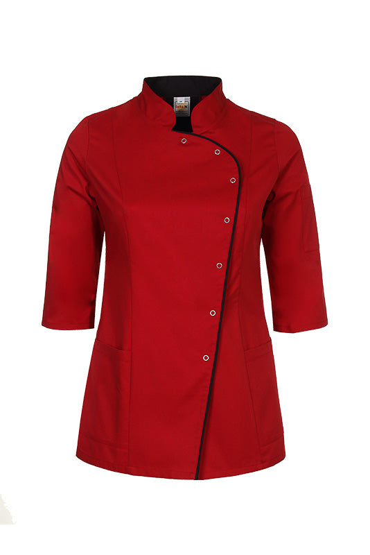 Damenkochjacke Hiara in kirschrot von Enrico Wieland