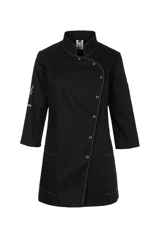 Damenkochjacke Hiara_Spicy Butcher Edition in Schwarz