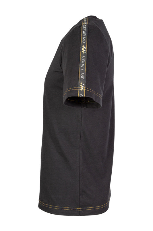 Exclusives T-Shirt in schwarz | Schwarzes V-Neck Shirt Ibiza