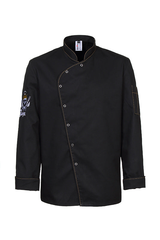 Herren Kochjacke Lorenzo_Spicy Butcher Edition in Schwarz