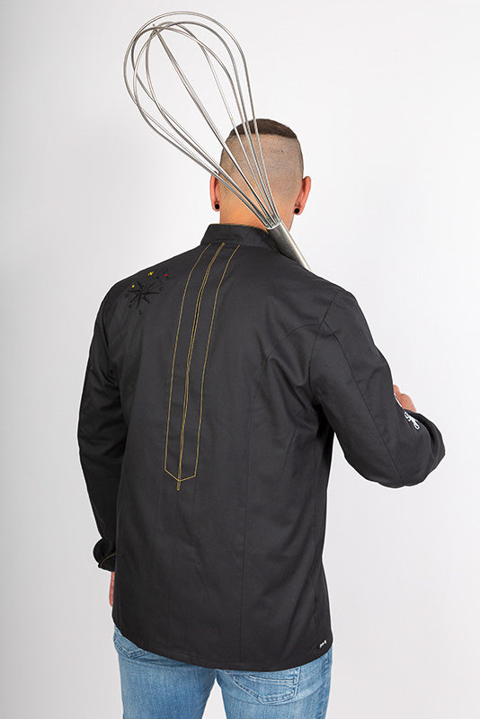 Herren Kochjacke Lorenzo_Spicy Butcher Edition in Schwarz