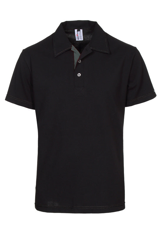 Herren Poloshirt Martin_Black Edition mit Untertritt in Grau