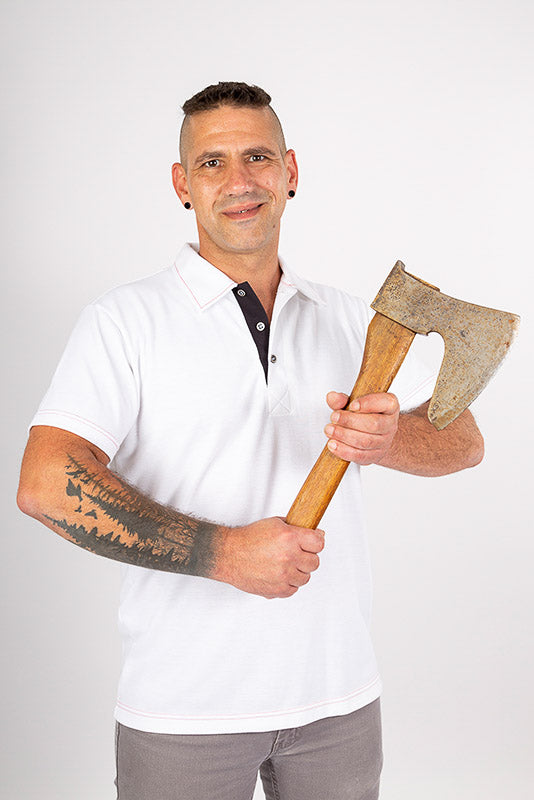 Poloshirt Martin_White Edition 1/2 Arm