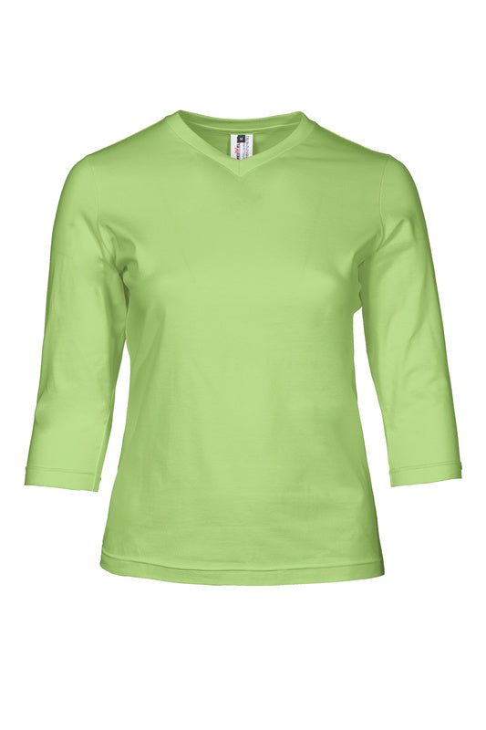 Unisex T-Shirt Neapel mit 3/4 Arm in Grün