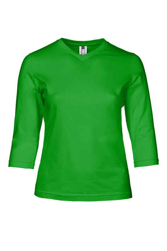 Unisex T-Shirt Neapel mit 3/4 Arm in Grün