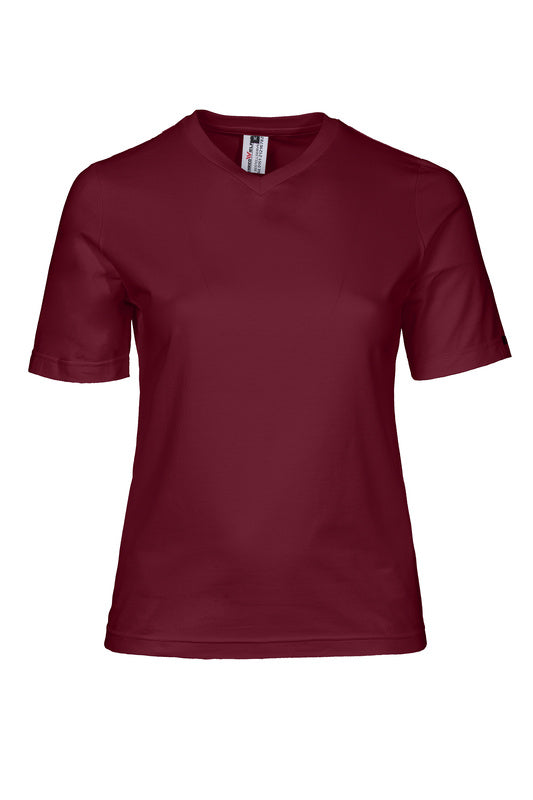 Unisex T-Shirt Neapel mit kurzen Armen in Weinrot