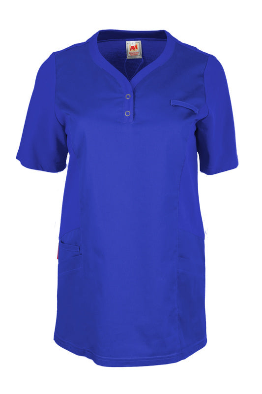 Pflegekasack Nila mit Poloshirteinsätzen in Farbe Blau