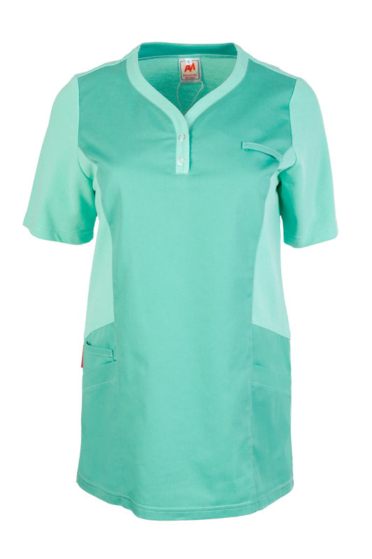 Pflegekasack Nila mit Poloshirteinsätzen in Farbe Mintgrün