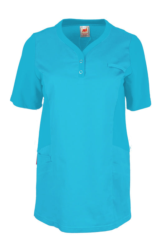 Pflegekasack Nila mit Poloshirteinsätzen in Farbe Blau