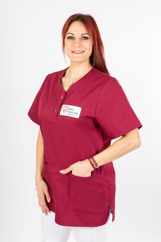 Pflegekasack Nora in Weinrot