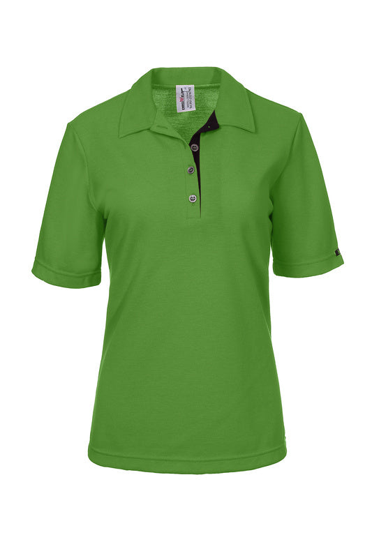 Damen Poloshirt Patty mit kurzen Ärmeln und in Grün