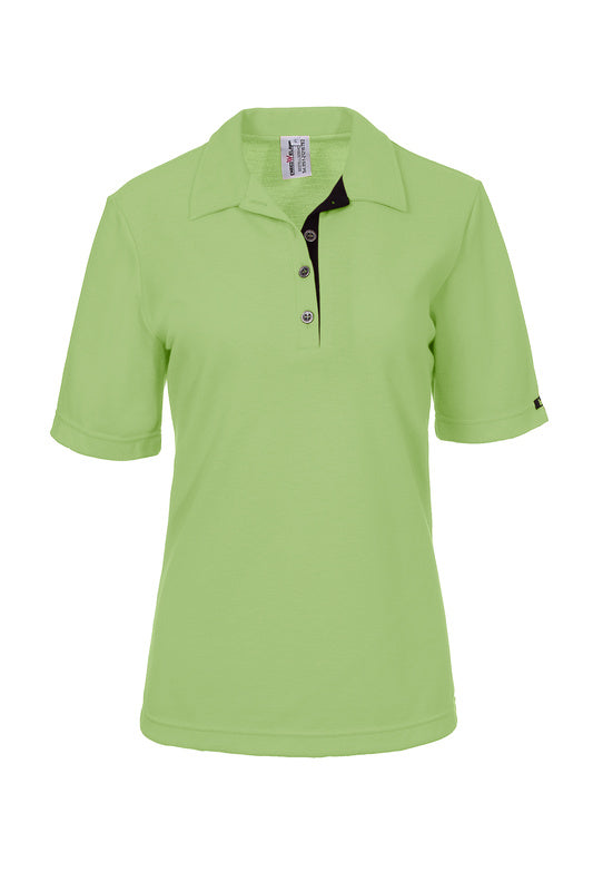 Damen Poloshirt Patty mit kurzen Ärmeln und in Grün