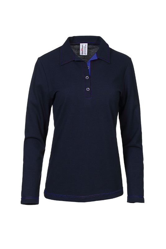 Damen Poloshirt Patty_Navy Edition in Dunkelblau mit Blau