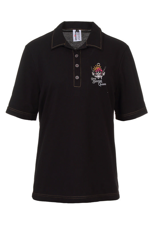 Damenpoloshirt Patty_Spicy Butcher Edition in Schwarz