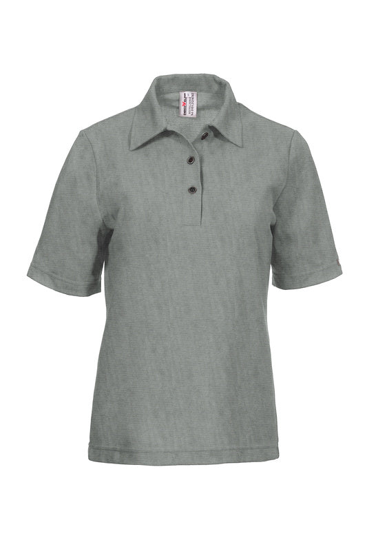 Damen Poloshirt Paula in Hellgrau meliert